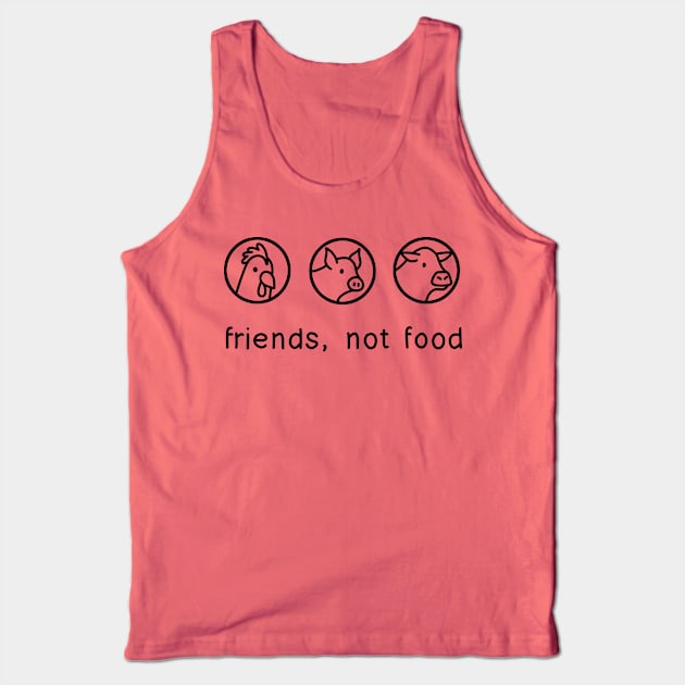 Friends Not Food Tank Top by valentinahramov